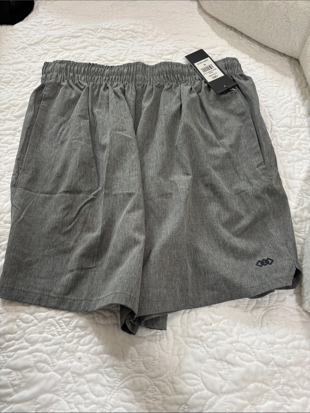 Men's Elastic-Waist Dress Pants in Heather Gray